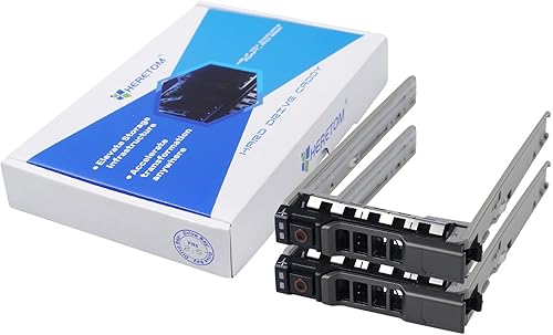 Paquete de 2 bandejas de disco duro Caddy 8FKXC 08FKXC SSD Mount 2.5" HDD Holder con tornillos de montaje Soporte de disco duro compatible con Dell