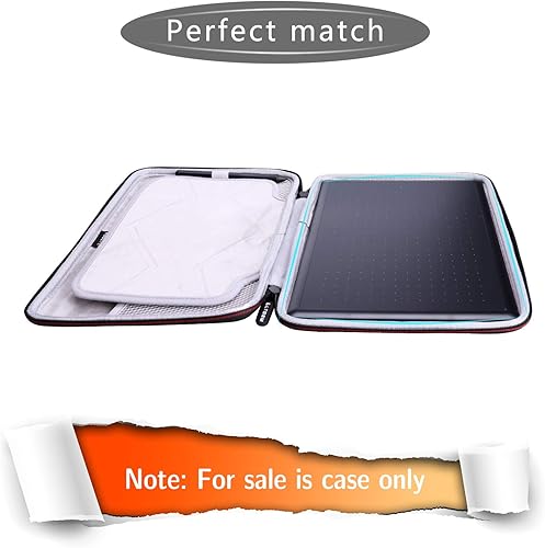 Miniatura 8 de LTGEM - Funda para tablet One de Wacom Medium Graphics Drawing Tablet compatible con el modelo # CTL672K1A - Fundas protectoras duras para viajes y