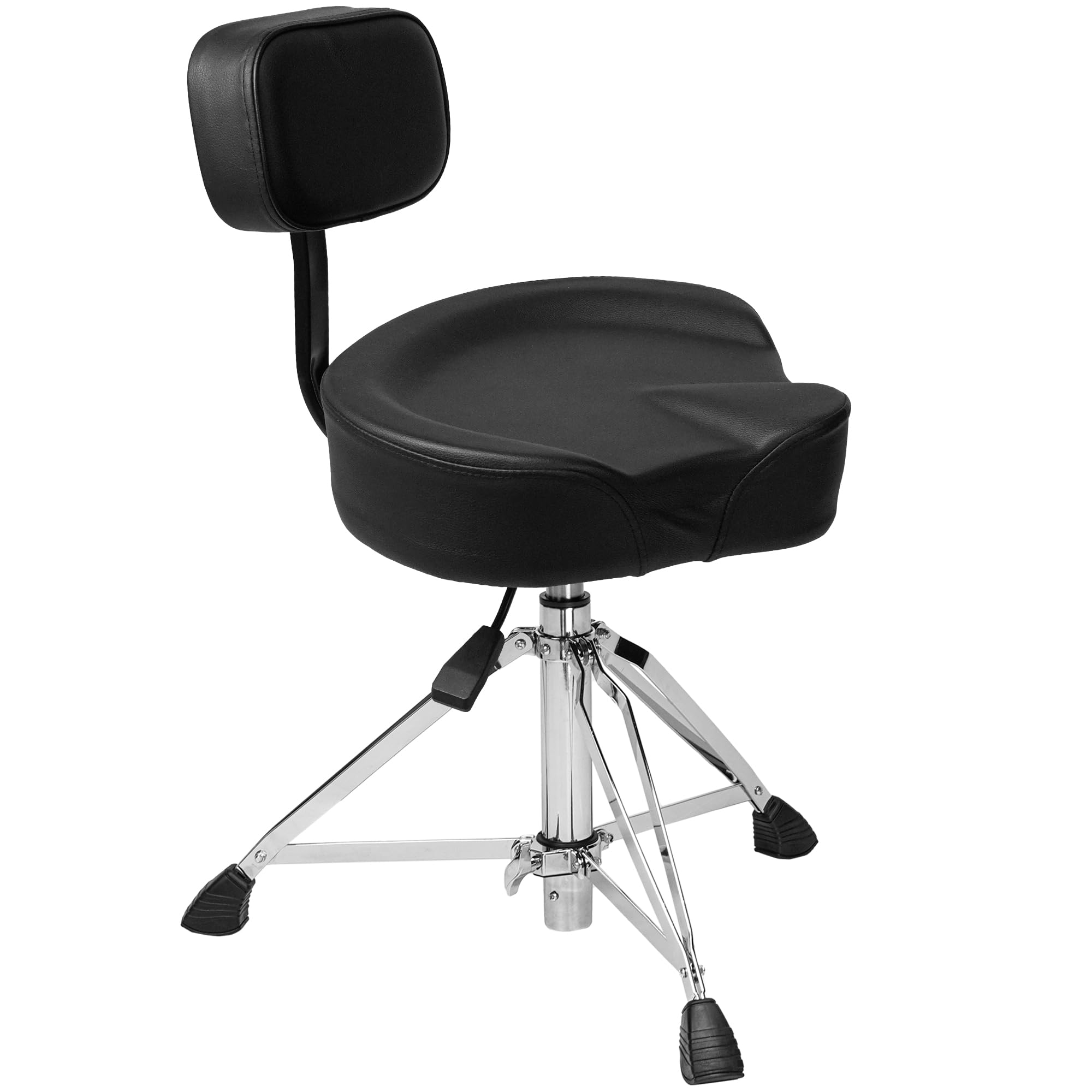 Vhffoso Taburete hidráulico para batería, altura regulable de 45 a 65 cm, resistente y de doble punta, estilo motocicleta, asiento de batería para niños DS03ED