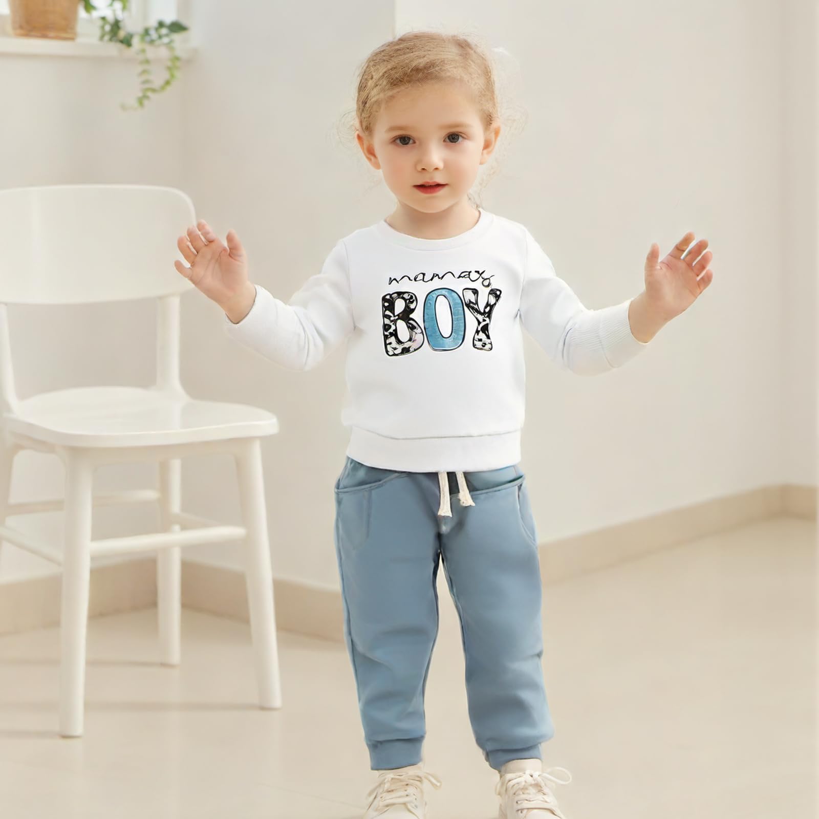 Conjunto de ropa de otoño e invierno para bebé niño pequeño, sudadera y pantalones, 6, 12, 18, 24 meses, 2T