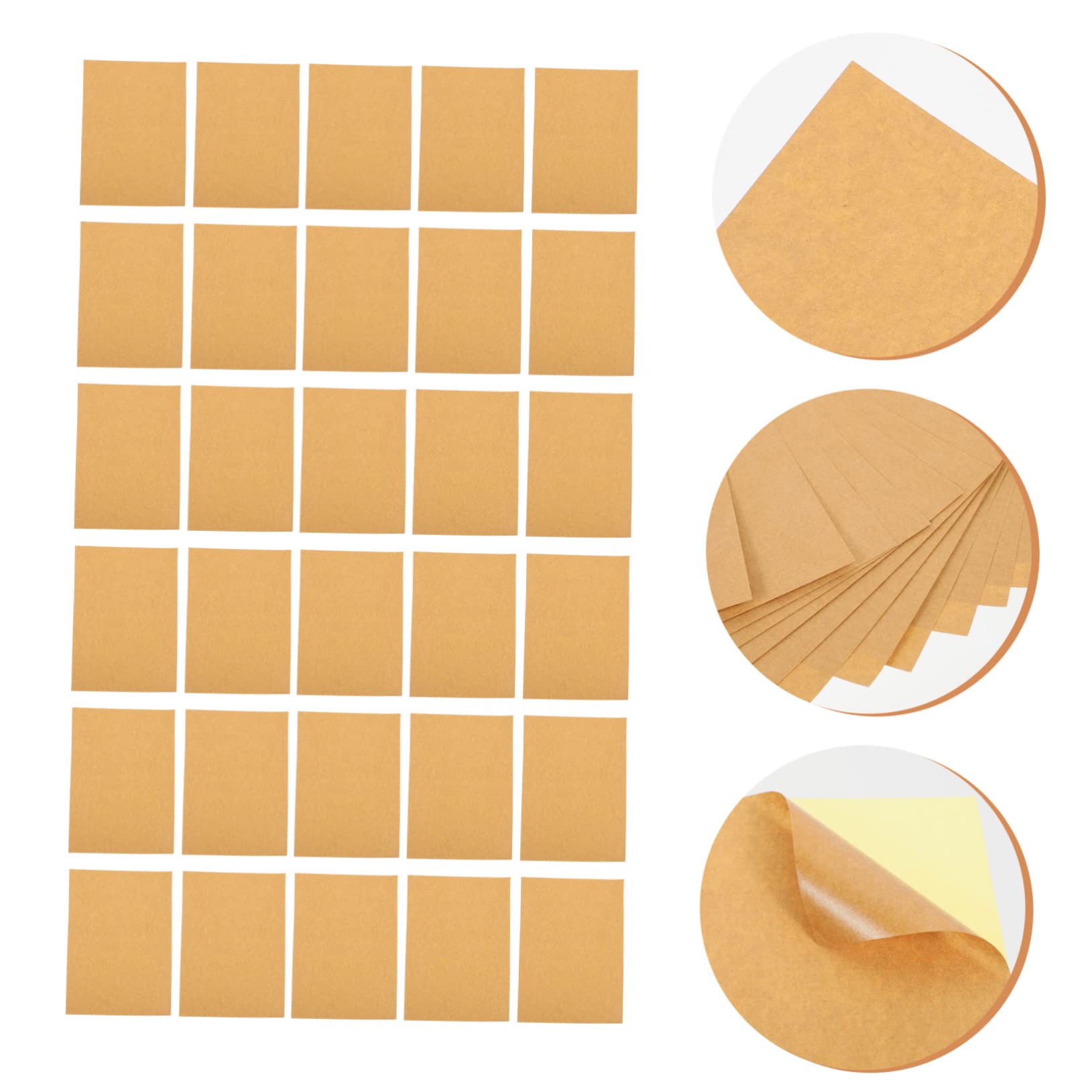 Papier Autocollant Étiquettes Kraft A4 100 Feuilles pour Imprimante
