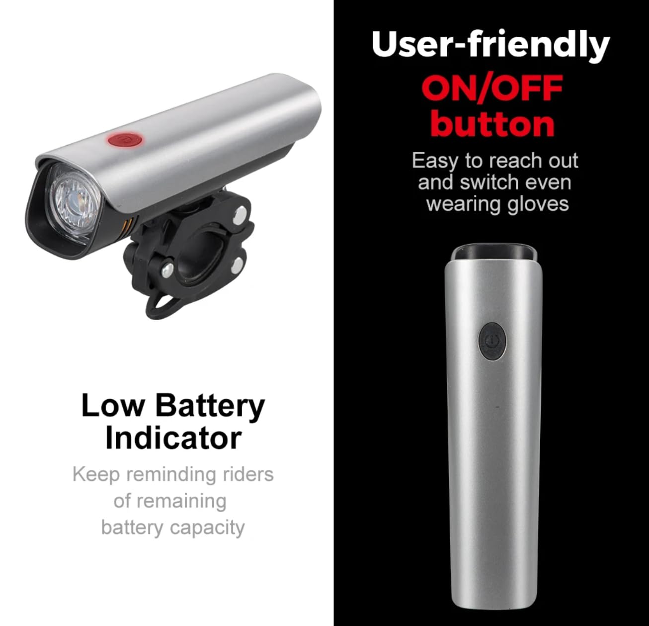 Lampka rowerowa Odporna na deszcz USB Akumulator LED 2200Mah Lampa przednia Reflektor Aluminiowa latarka Ultralight
