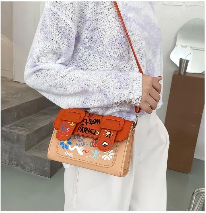 MIAC Graffiti Shoulder Bags for Women,Trendy Design Shoulder Purse,Cute Crossbody Bags - Image 3