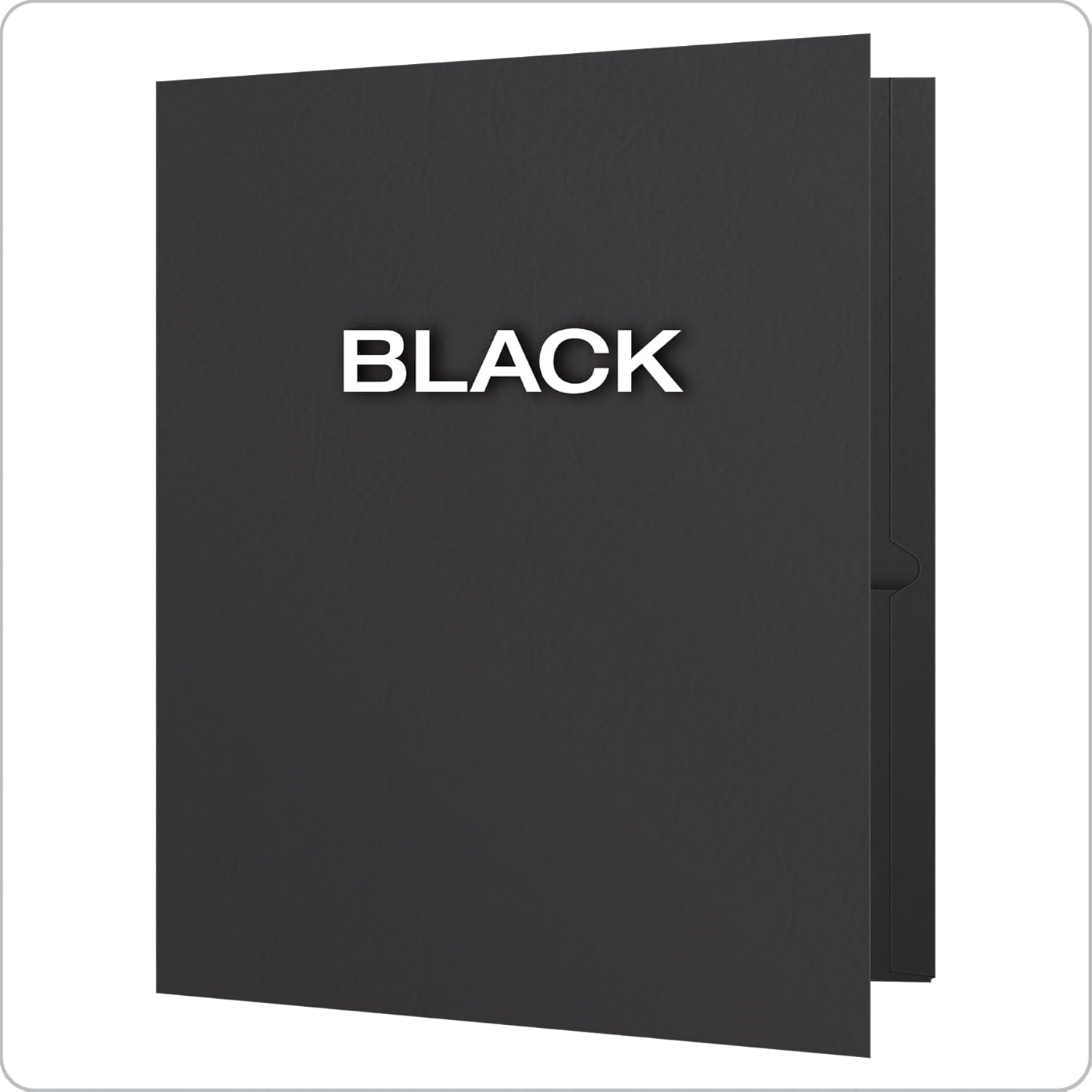 Oxford Twin-Pocket Folders, Textured Paper, Letter Size, Black, Holds 100 Sheets, Box of 25 (57506EE), 8-1/2 x 11