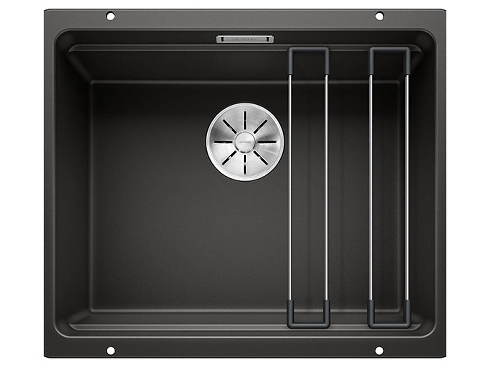 BLANCO ETAGON 500-U Granitspüle SILGRANIT schwarz Unterbau 60 cm 53x46x21,2 cm