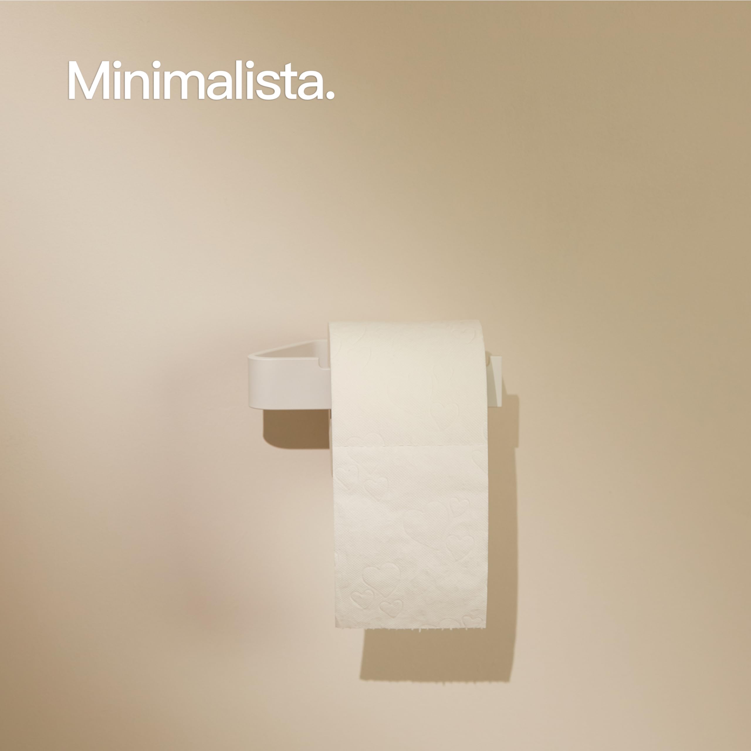 Designfabrik Hamburg Portarrollos de Papel Higiénico Adhesivo I Moderno Soporte para Rollo de Papel Higiénico I Accesorios de Baño sin Taladro I Diseño Moderno Blanco Mate