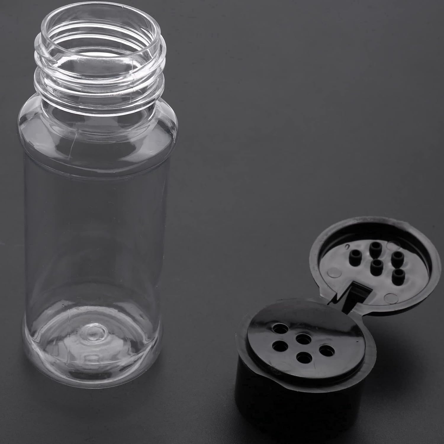 80Pcs 100Ml Spice Salt Pepper Shakers Black Seasoning Jar Can Pepper Bottle Barbecue Condiment Kitchen Gadget Tool