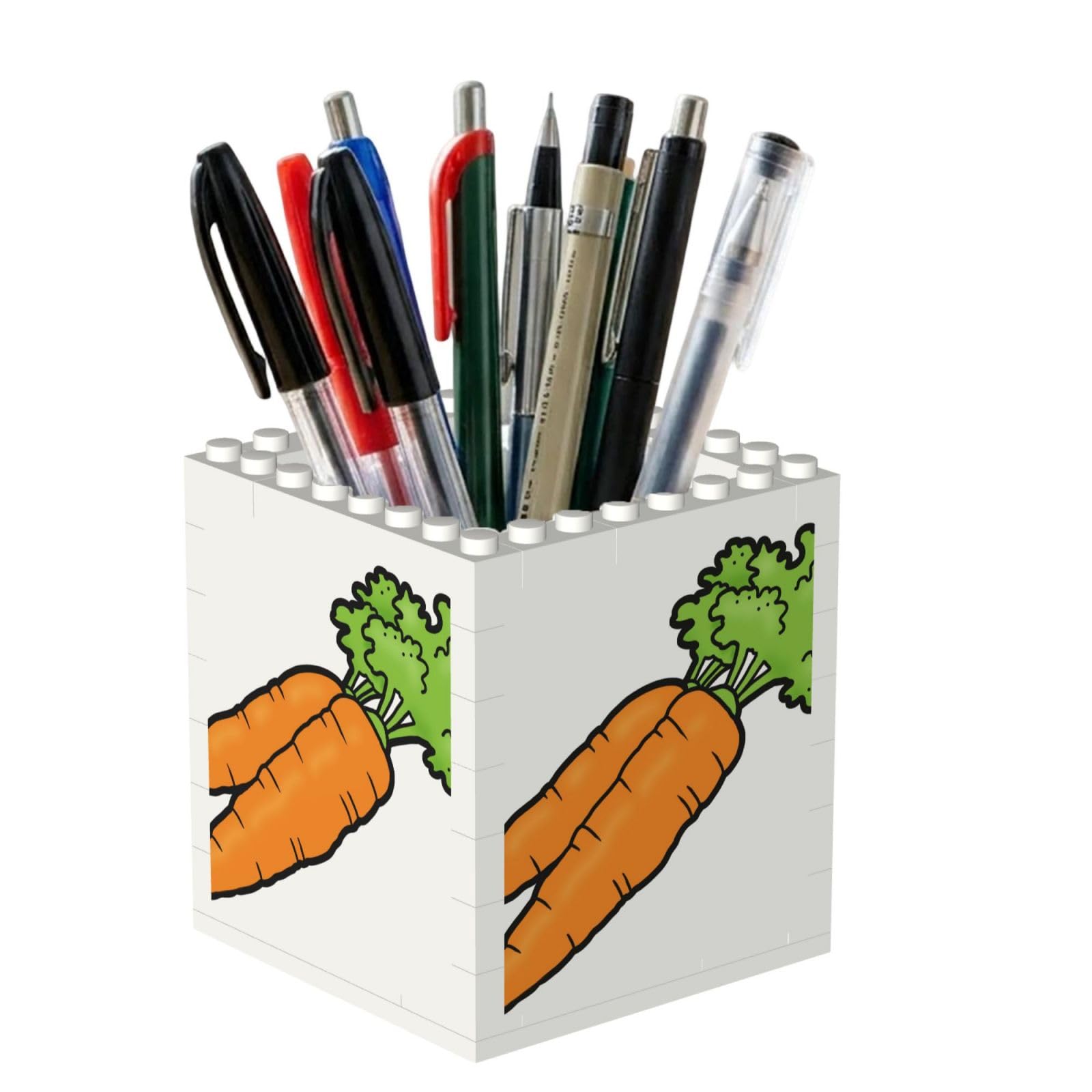 Poadnly Carrot, Pen Pot Pencil Holder for Office Home School, Compact Desk Organiser for Office Stationery