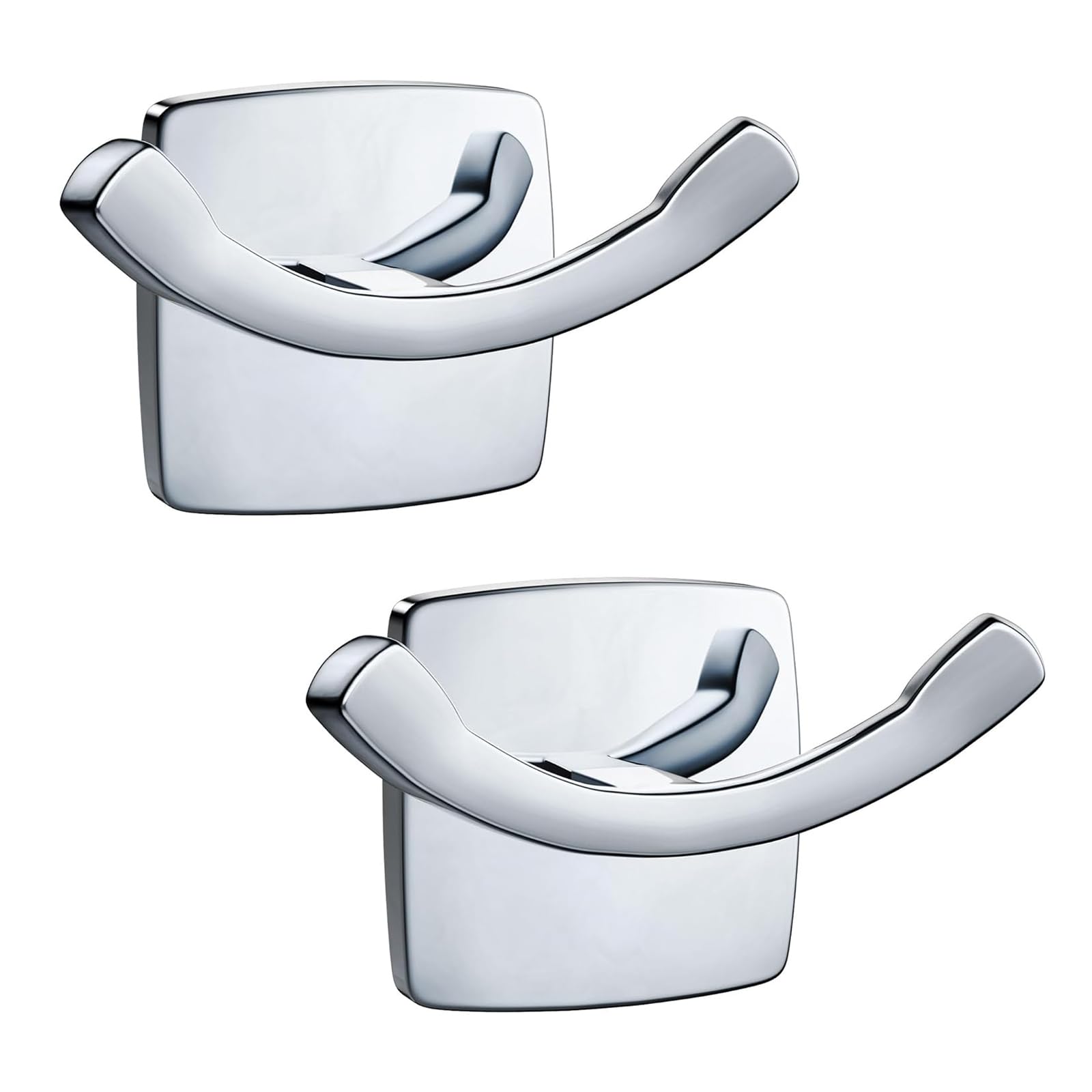 Zbiianxer Silver 2Pcs Heavy Duty Zincs Alloy Wall Hooks For Bathroom Shower And Bedroom Hanger For Hanging Towels Bags And Robes Metal Mixture Fasteners