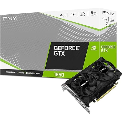 PNY GeForce GTX 1650 4GB GDDR6 Dual Fan Graphics Card