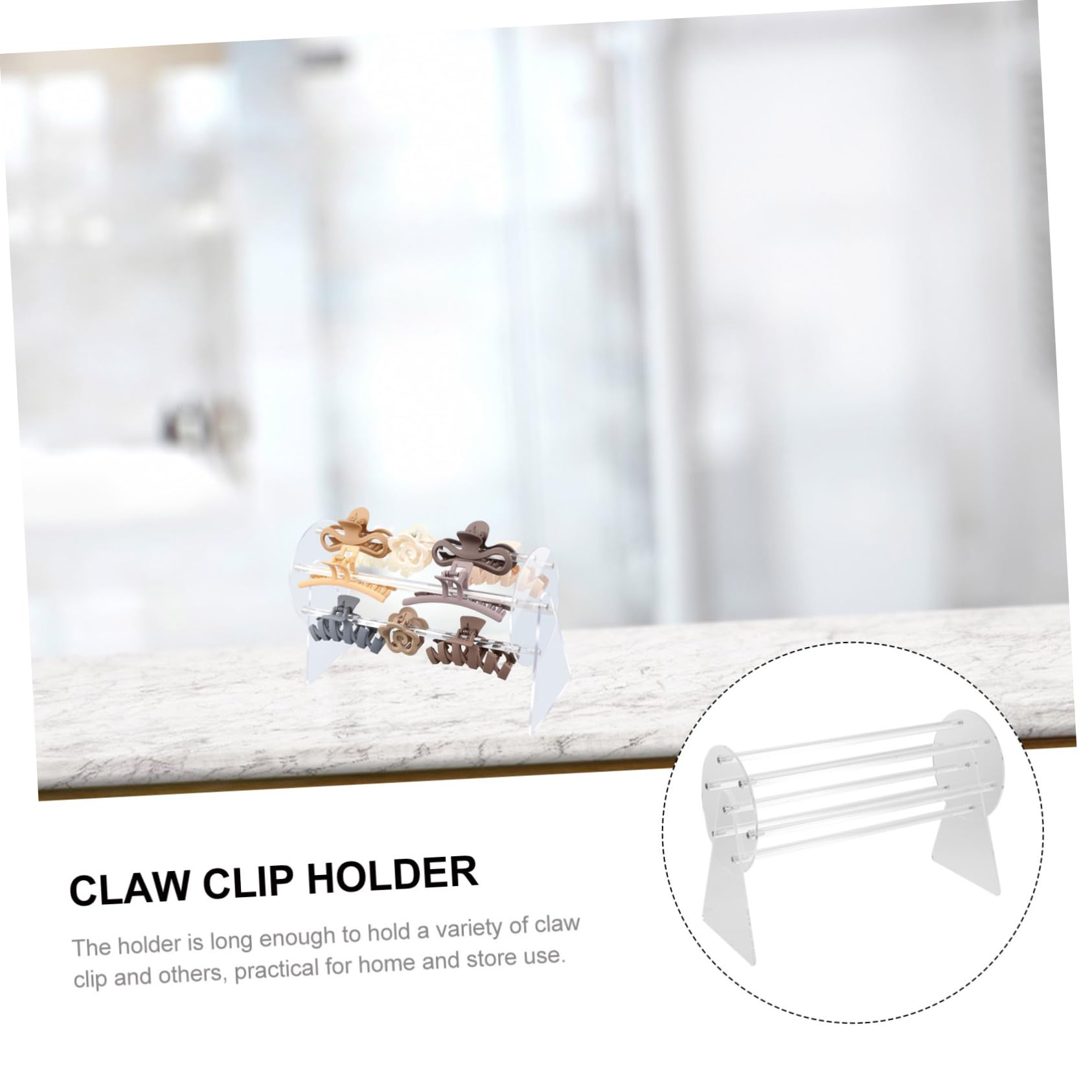 Baluue Halterung für Stirnband Display aus Acryl mit Stabiler Basis und Drehbarem Design Haargummi Displayhalter für Schreibtisch und Zuhause zur Ordentlichen Aufbewahrung