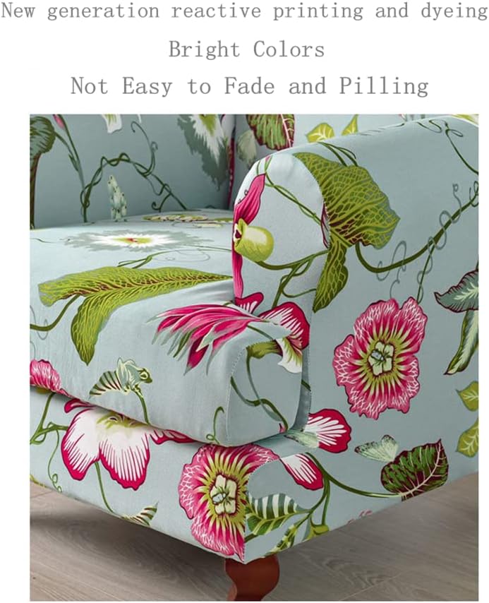 Miniatura 5 de QTMY Funda elástica con respaldo de ala, funda para sofá reclinable, 1 pieza, protector de muebles, 74-103 (98)