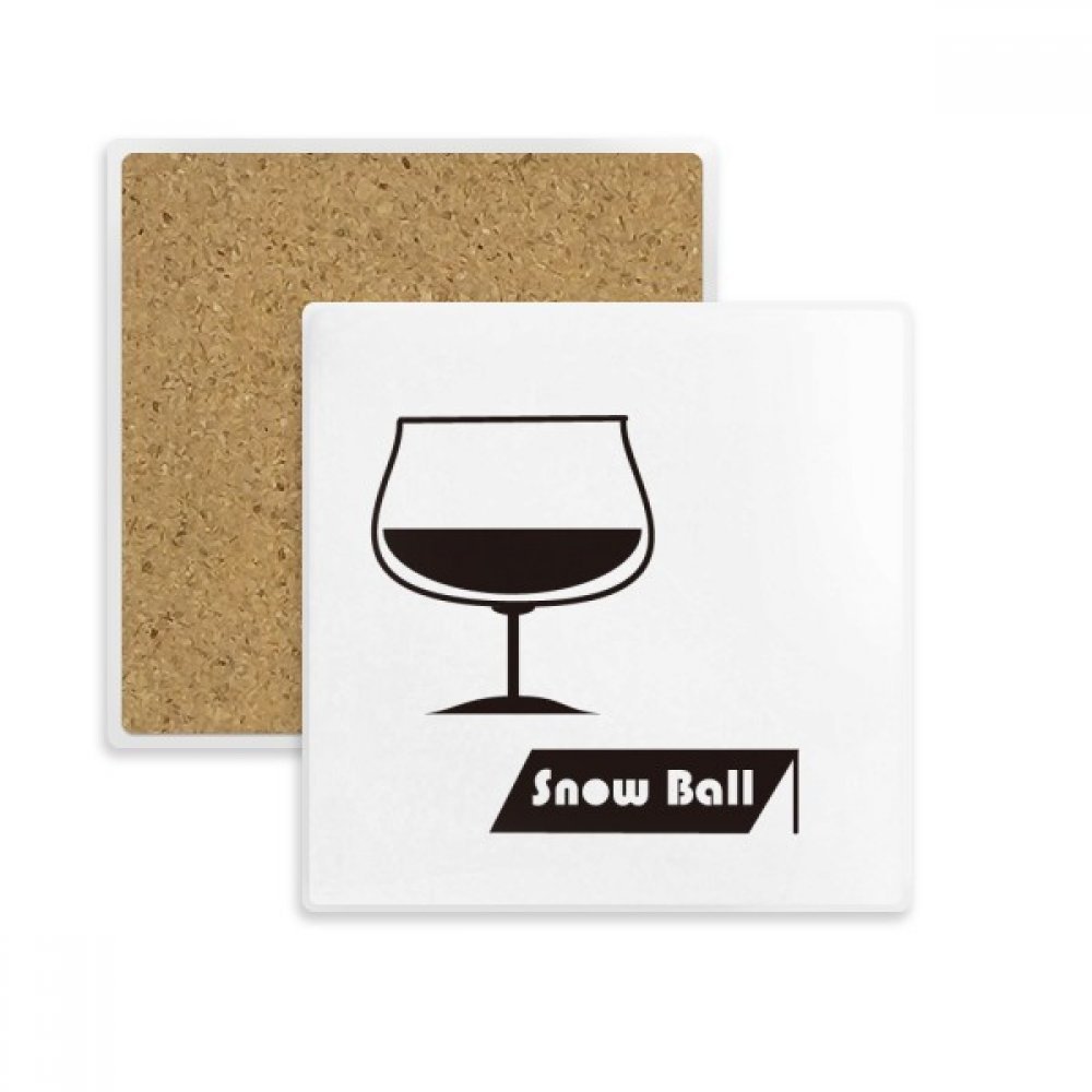 Coaster Coupe du Carré et Tasse Cocktail Boule de Neige avec Porte-Pierre