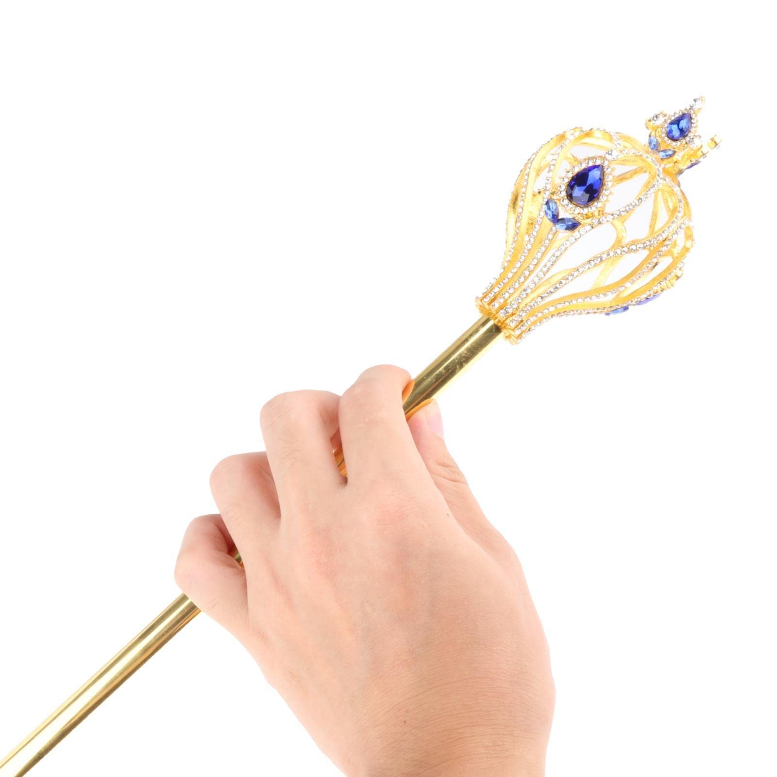 Harilla de Scintillantes, de Princesse, Sceptre en pour Accessoires de Déguisement, Costumes, Concours de Beauté, Femmes, Bleu