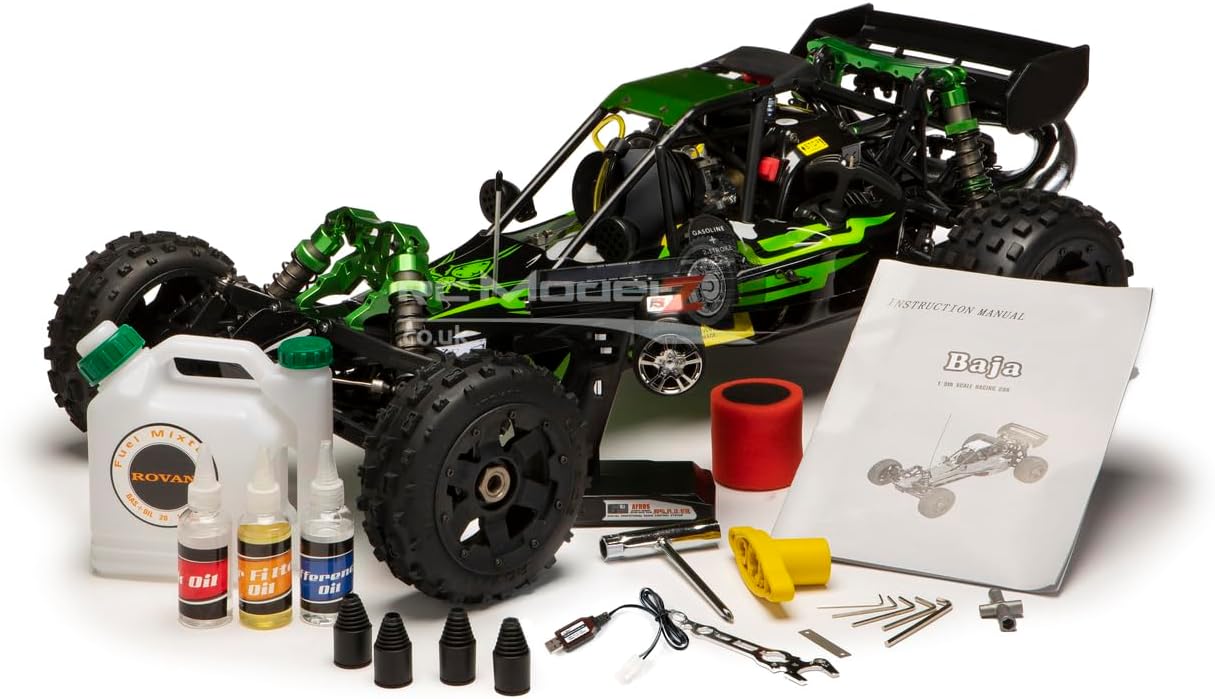 Rovan AS1 Baja Green 36cc 1/5th Scale Petrol RC Car 2.4Ghz