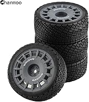 Vista 3 de 1/10 Llantas de coche de rally RC en carretera, llantas hexagonales de plástico de 0.472 in, llantas compatibles con autos de carreras a escala 1/10