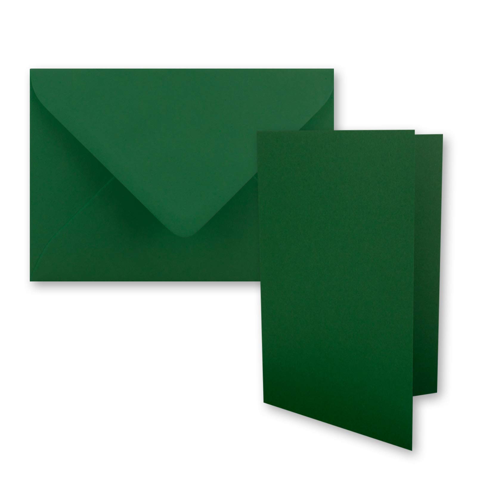 25x Tarjetas Plegables DIN B6 con Sobres - Color: Verde Oscuro - 120 x 170 mm - Ideal para Tarjetas de invitación, Boda, Bautizo, comunión, confirmación - Marca: FarbenFroh