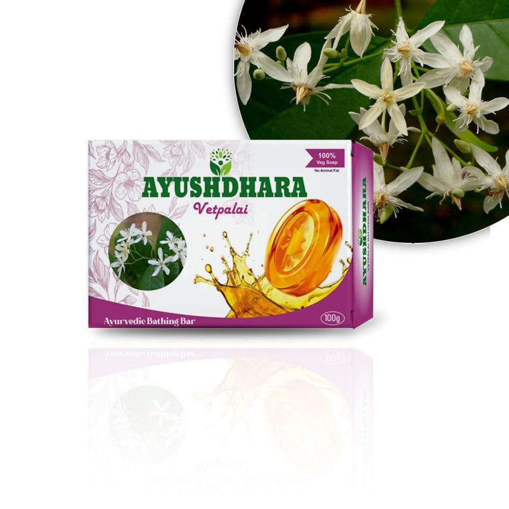 Ayudhdhara VETPALAI glycerine Bathing Soap 100g (Pack of 4) | Natural Oils For Healthy & Protected Skin | Shop Herbal | Natural | Paraben-free & Sulphate-free | 100% Vegan