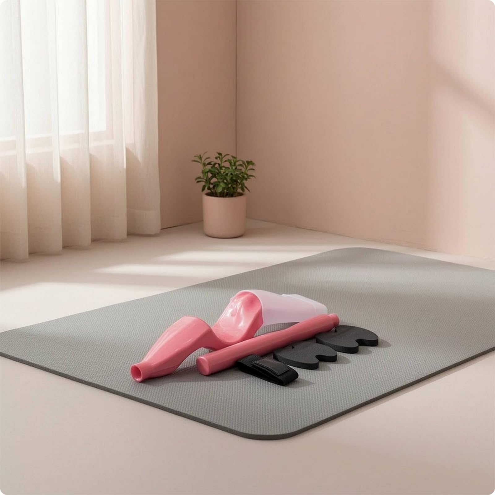 Étireur Pied Ballet Portable Tenur Pied Ballet Compact Rehausseur Voûte Plantaire pour Maison, Beige, Plastique Épissé