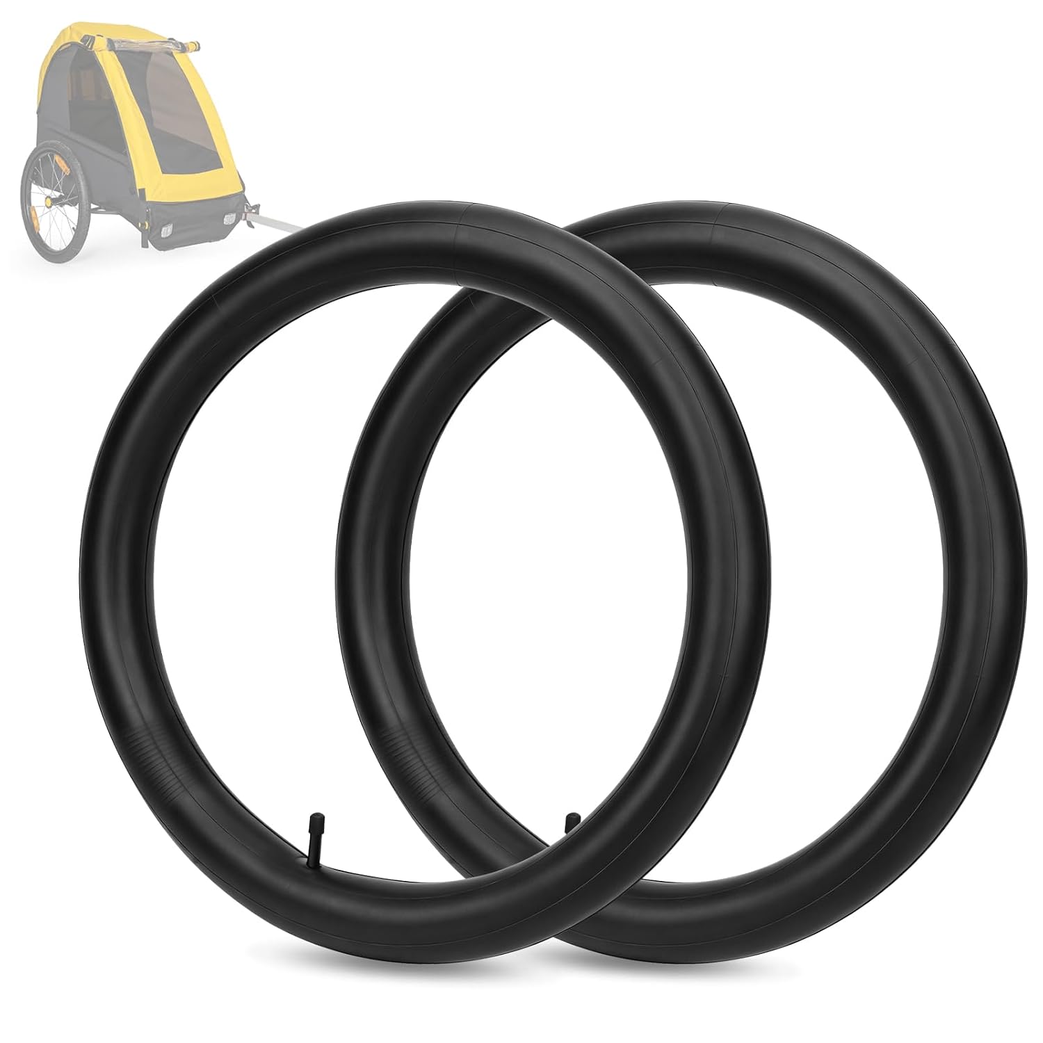 20in Rear Wheel Tire Tube for Burley Bike Trailer, Wheel Tube Replacement Compatible with Models Such as Bee、Minnow、Encore（2pc）
