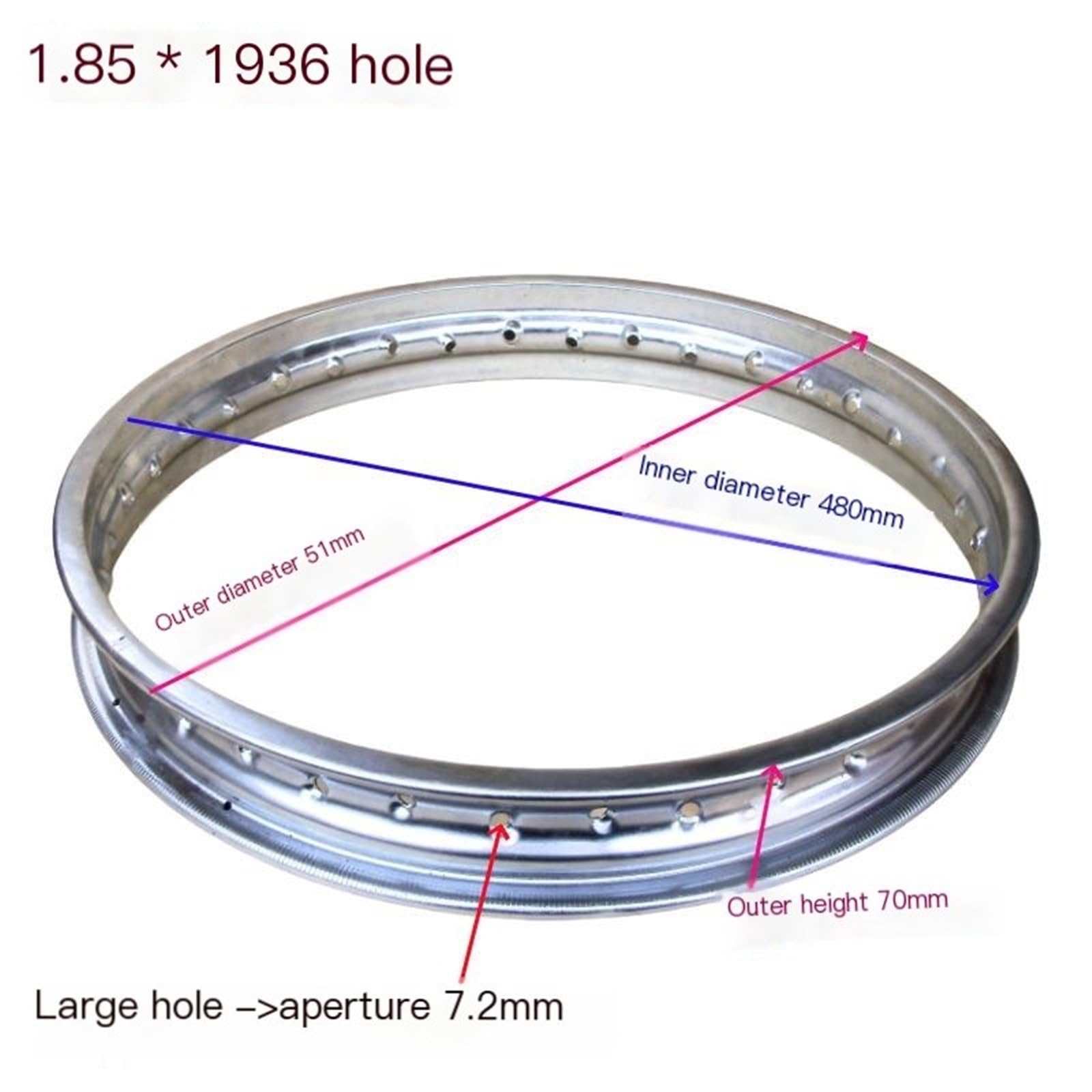 Vorderradfelge Motorradfelgen 1,4-17 1,6-17 1,85-17 2,15-17 17 Zoll vorne/hinten 36 Loch Räder Motorrad(1.6x21)