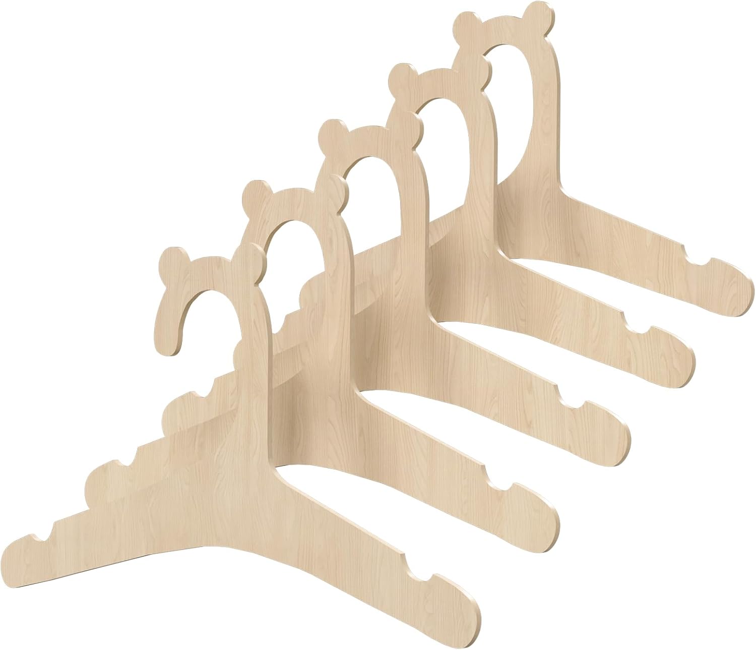 5pcs Baby Wood Clothes Hangers