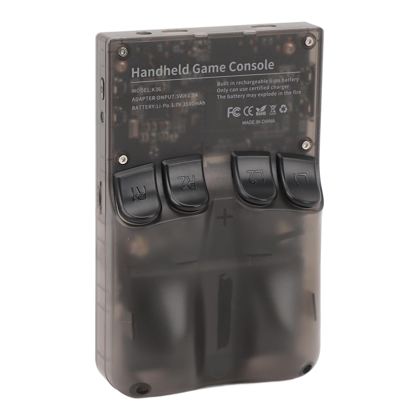 Alomejor Console di Gioco Portatile retrò con Schermo HD da 3,5" e Doppi Joystick per Giochi e Intrattenimento per il Tempo Libero (BLACK)
