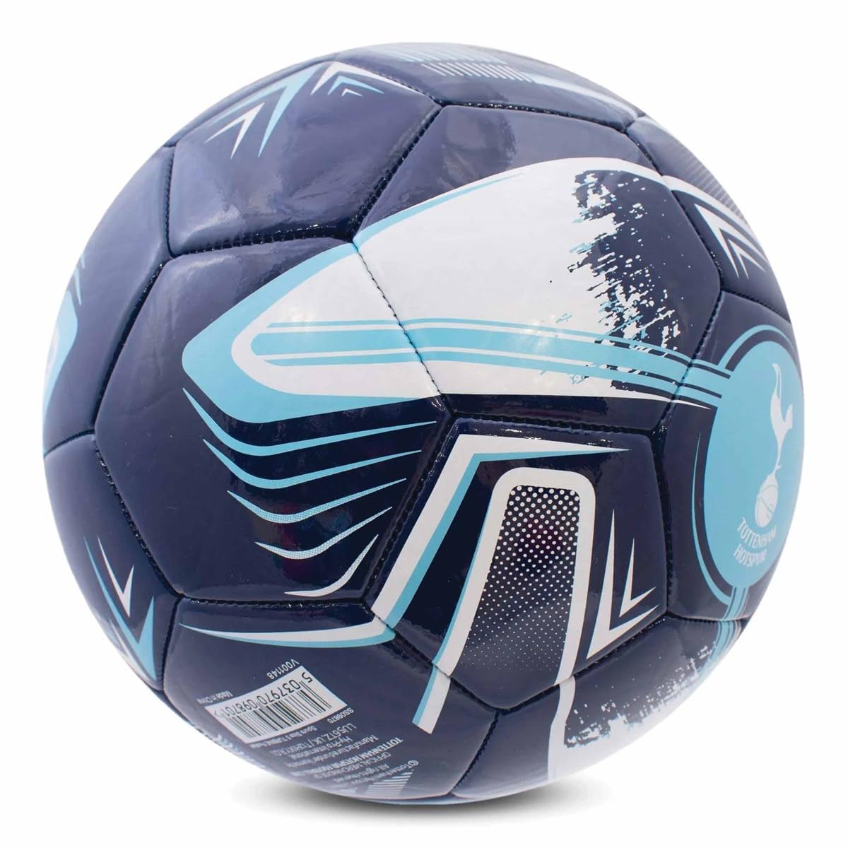 Tottenham Hotspur Hy-Pro Offiziell lizenzierter F.C. Fußball, Größe 5, Turbinen-Design, Spurs Merchandise, Training, Match, Sammlerstück für Kinder und Erwachsene