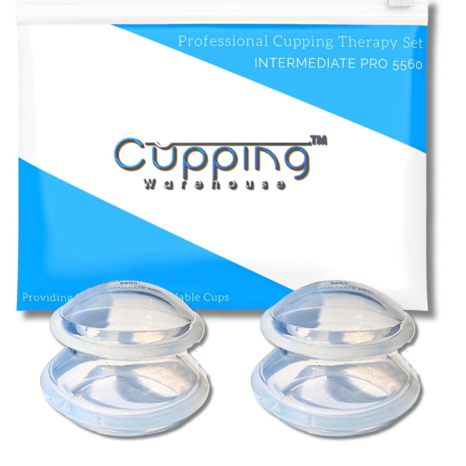 Beginner (Soft) Supreme 2 Large Intermediate Pro 5560 Cupping Therapy Set- Beginner,Clinic & Home Use Silicone Cupping Set- Cupping Set Massage