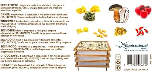 Miniatura 6 de Secador de alimentos apilable de madera de haya con red