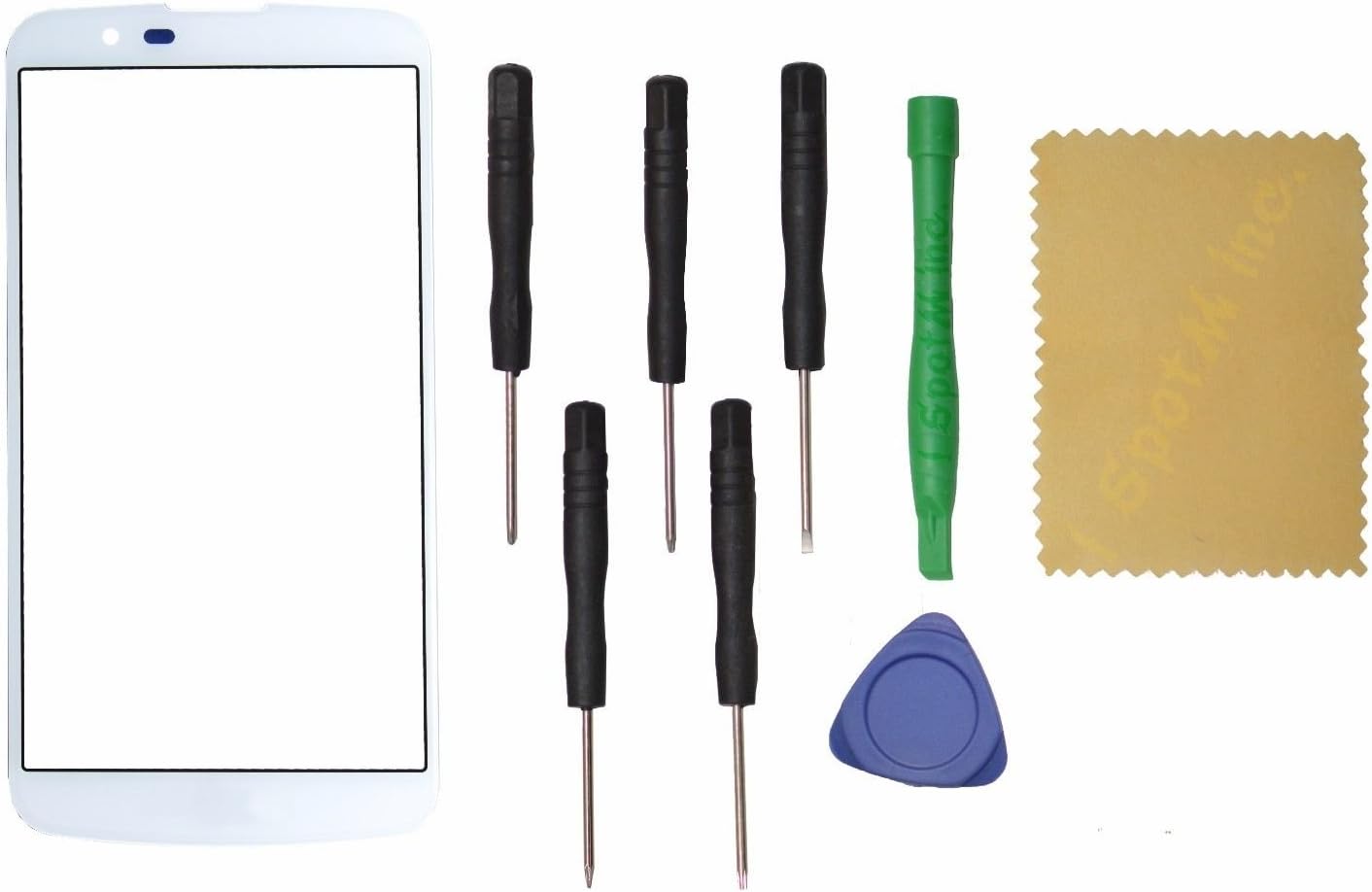 Front Screen Glass Lens Replacement for LG K10 K430 +Tools (White)