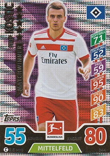 Preisvergleich Produktbild 344- Filip Kostic Hamburger SV - Matchwinner (Topps Match Attax Bundesliga 2017 / 2018)