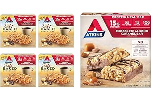 Soft Baked Vanilla Macadamia Nut Meal Bars with Atkins White Chocolate Macadamia Flavor