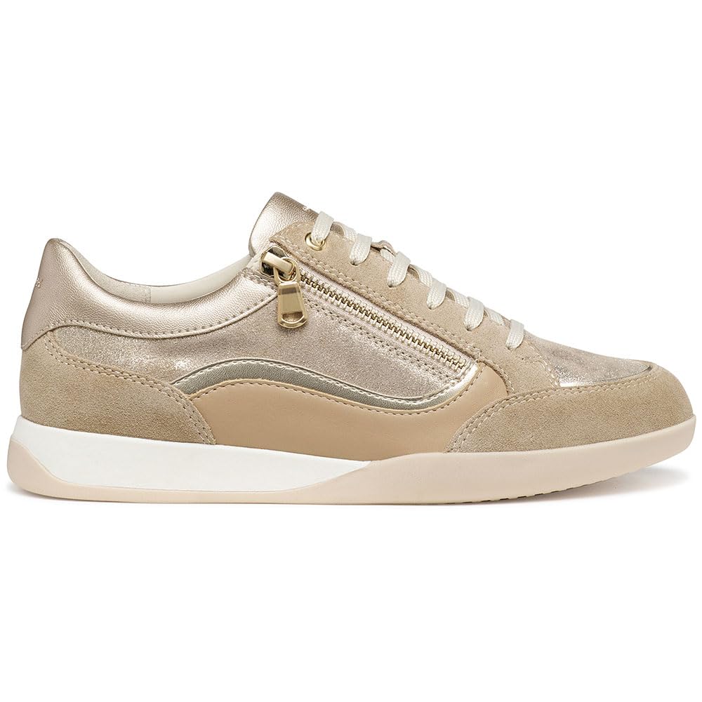 Geox D MARYEMY C - Zapatillas Deportivas para Mujer, Color Crema, Talla 38 EU