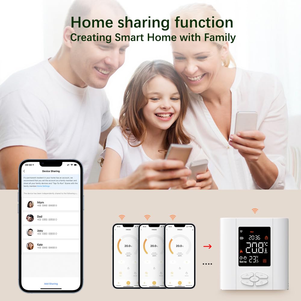 Termostat Zigbee do indywidualnego ogrzewania kotła gazowego/wodnego, działa z Alexa Google Home Dry Contact zasilanie bateryjne