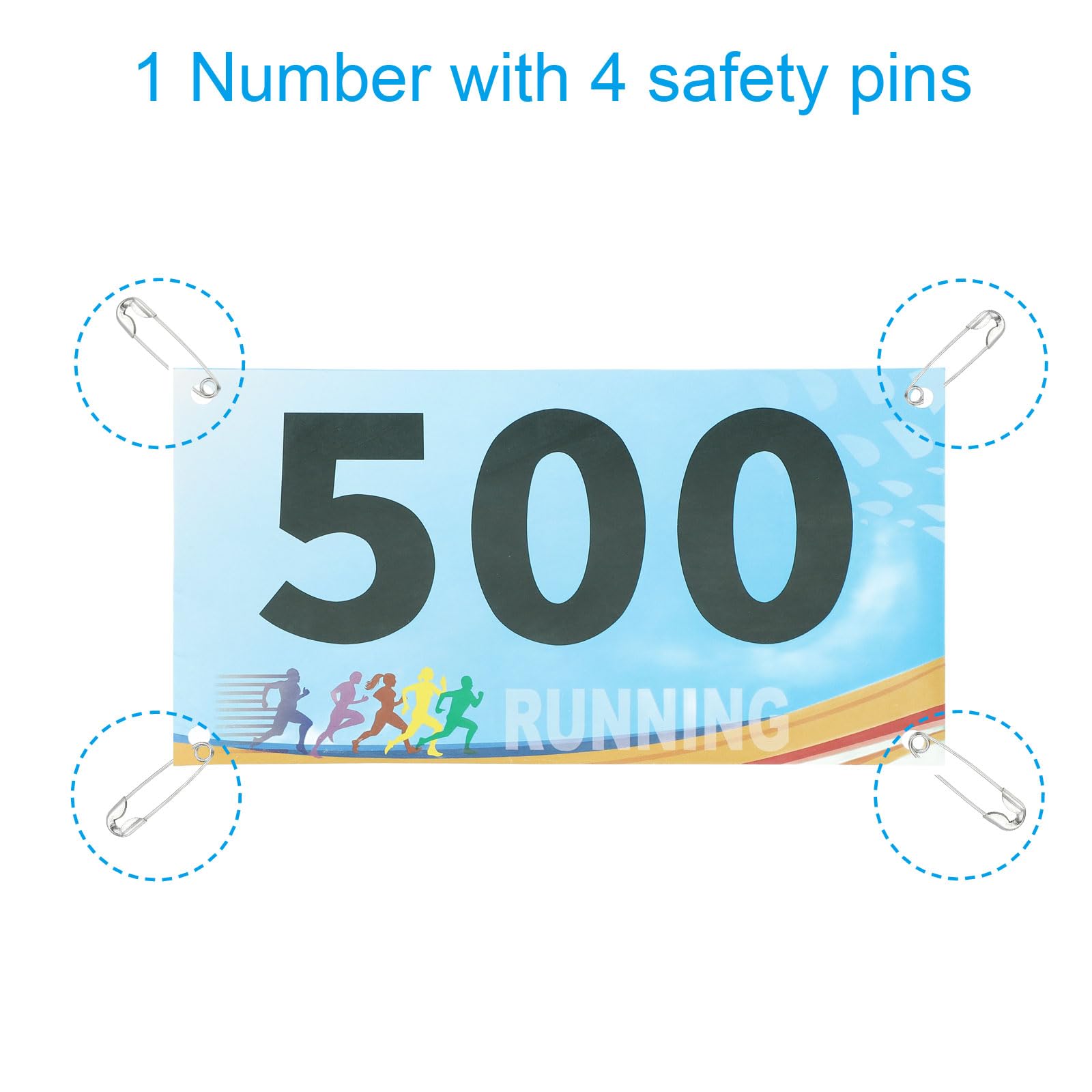 PATIKIL Dossards de course à pied indéchirables, numéros de compétiteur de course avec épingle de sûreté pour marathon sport jeu