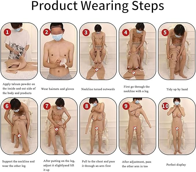 Image of Silicone Bodysuit With Breast Plate With Legs Can Pee and Inserted For C Cup For Crossdress Transgender Drag Queen