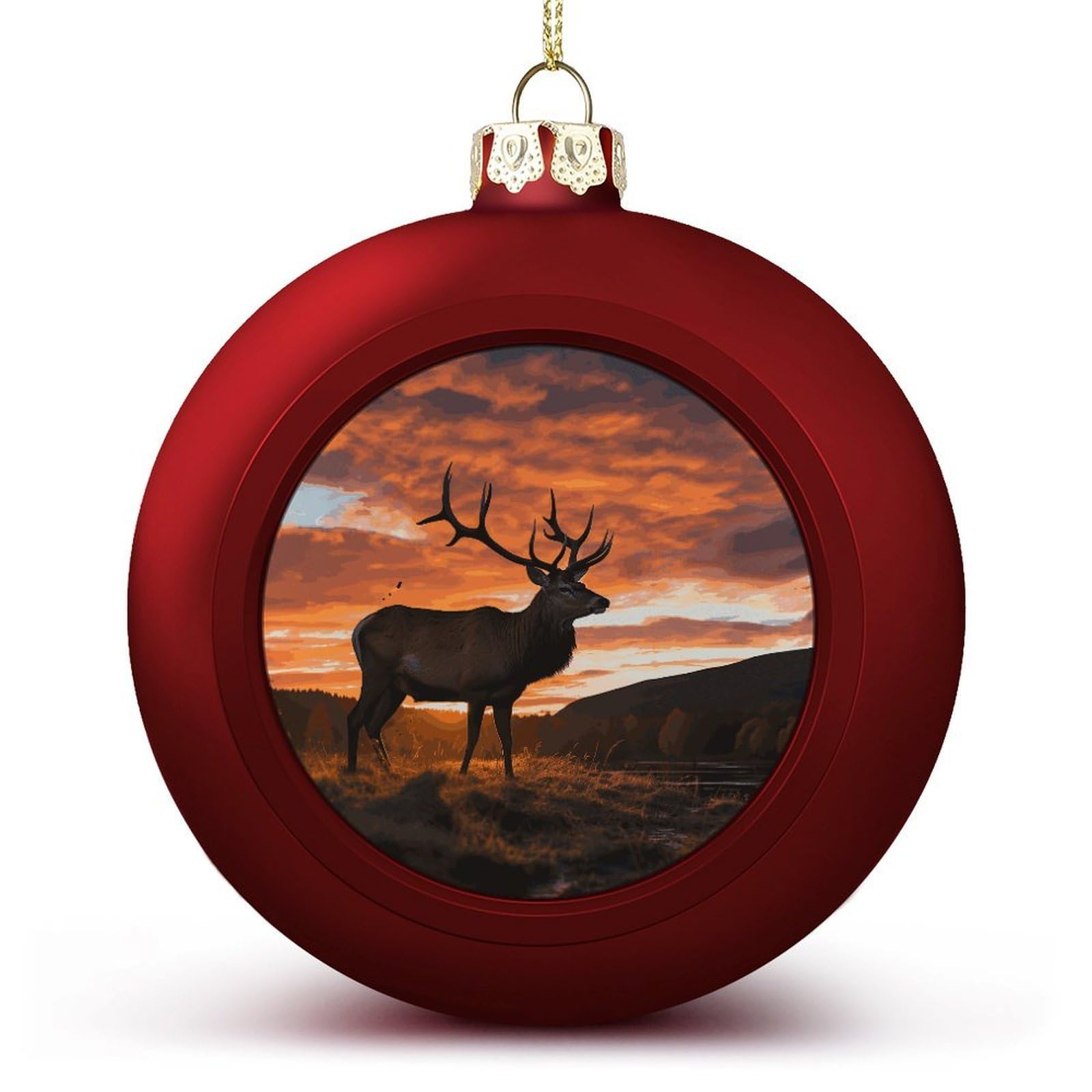 Boules de Noël cerf rouge et élan pour illuminer votre sapin en famille