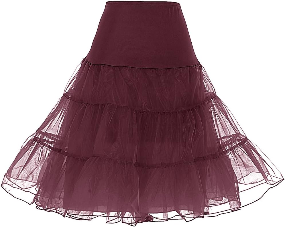 DRESSTELLSWomen's Vintage Rockabilly Petticoat Skirt Tutu 1950s Underskirt