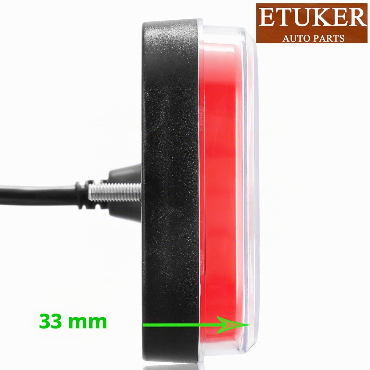 Led Ensemble Feux Arrière de Remorque 12V24V,2 PCS 6Fonctions Etanche Feu Eclairage Remorque Feu Arrière led avec Antibrouillard Recul Homologué E