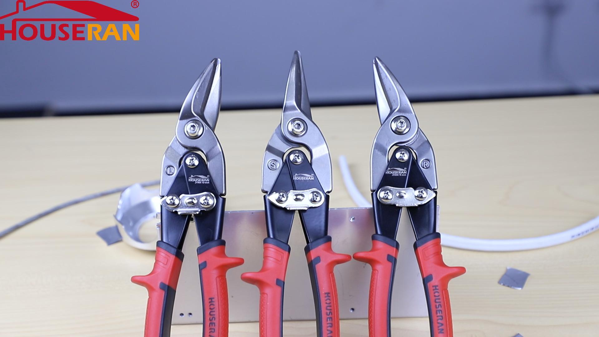 HOUSERAN Metallschere 25cm Linksschnitt - CR-MO Stahl Mit Doppelhebel & Skala