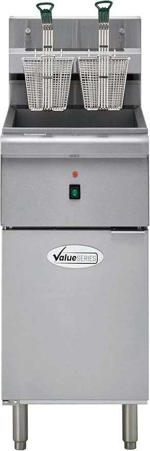 Value Series Commercial Electric Floor Fryer, 40lb. Stainless Steel Deep