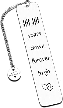 10 Year Tin Anniversary Wedding Gifts, Tin Gifts for Couple, 10th Anniversary Bookmark, Traditional Gift for 10th Anniversaries, Tenth Anniversario for Parents, Aluminum Anniversary Gift Ideas