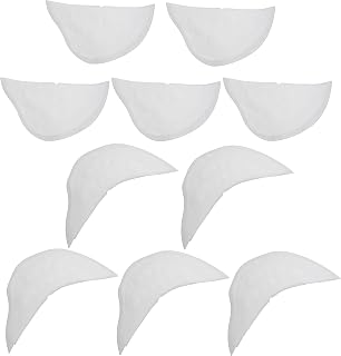 AERZETIX - C65231 - Juego de 5 pares de hombreras 235x115x5mm (5 izquierdas y 5 derechas) con tres capas - mujer hombre abrigos chaqueta costura ropa - color: blanco - en algodón, fieltro