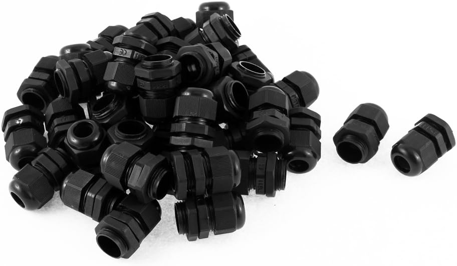 Aexit 40Pcs PG11 Audio & Video Accessories 18mm Thread Plastic Waterproof Cable Glands for Connectors & Adapters 5-10mm Wire