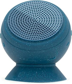 Speaqua Bluetooth Speaker-Waterproof, Durable w/Built-in Storage 2,000 Songs - Dual Wireless Speaker Pairing Portable Bluetooth Speaker - Barnacle Pro 2.0 - Pelagic Blue