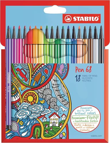 STABILO - Premium-Filzstift - Pen 68-18er Pack