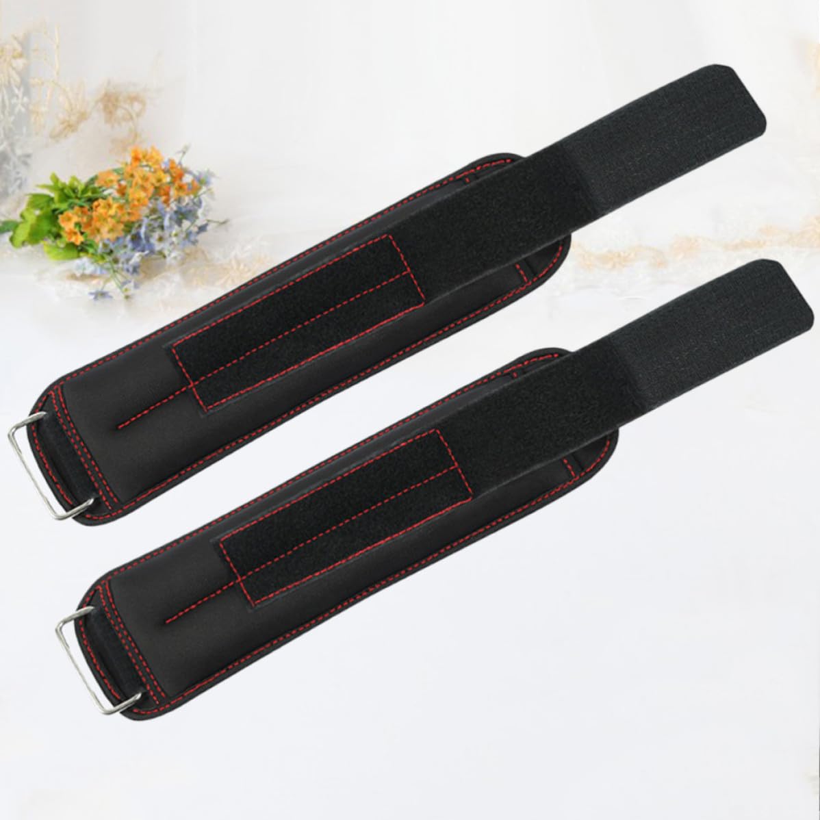 Muñequeras Peso de Tejido Negro para Fitness y Deporte