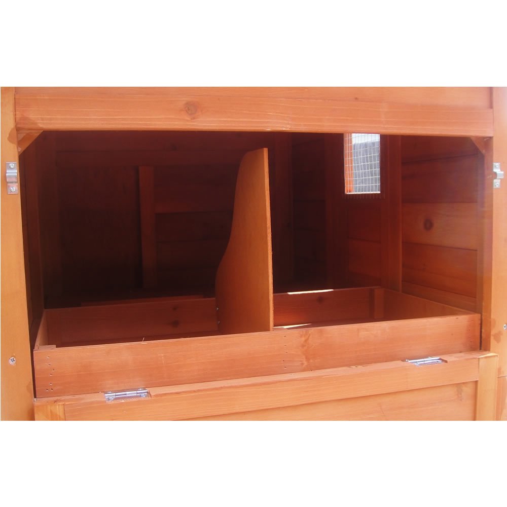 Melko Gallinero XXL de madera con cercado libre, 171 x 166 x 80 cm, incluye 4 nidos + puerta corredera