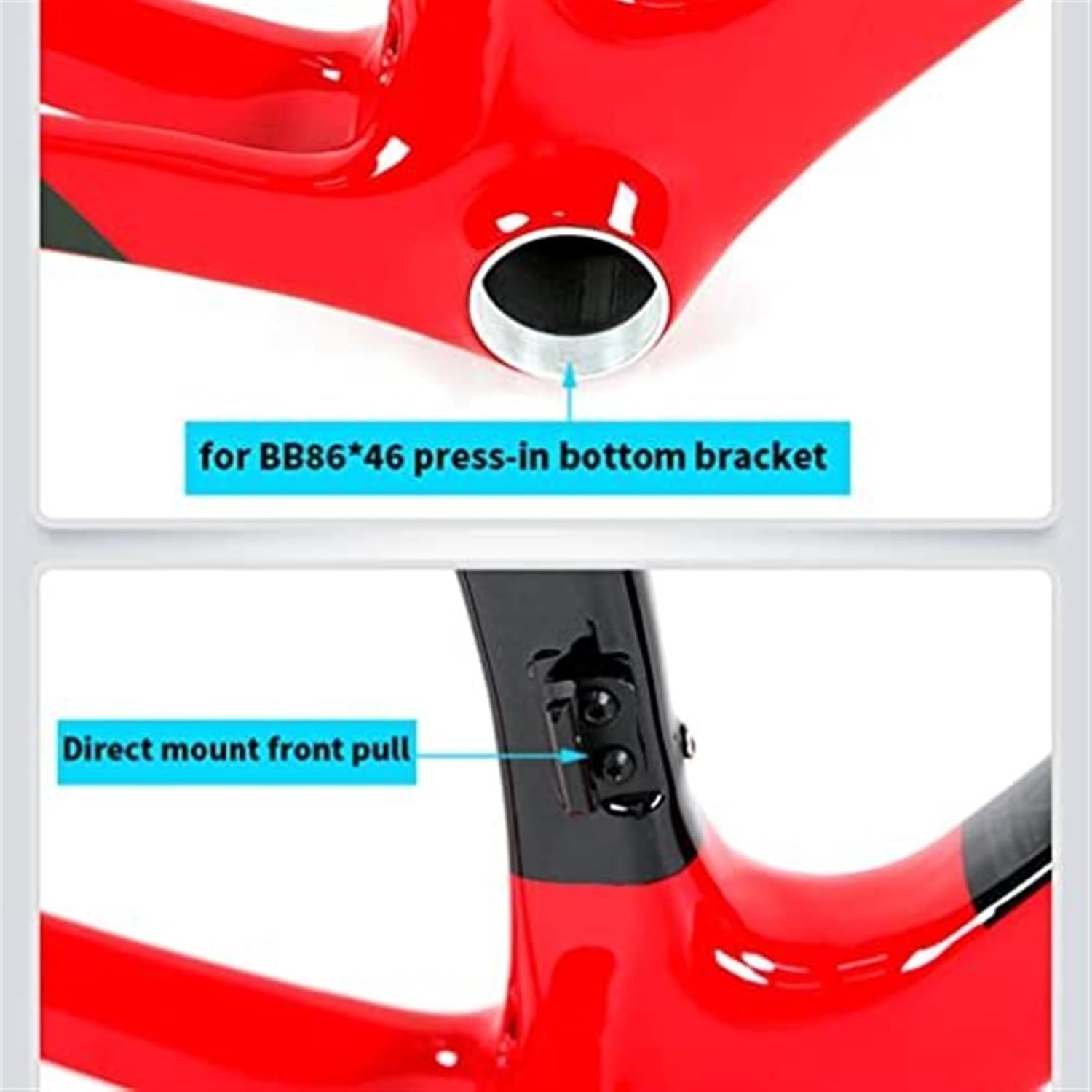 46/48/50/52/54cm Wind Breaking Frame Internal Routing Road Bike Frameset Disc Brake Thru Axle Carbon Racing Frame